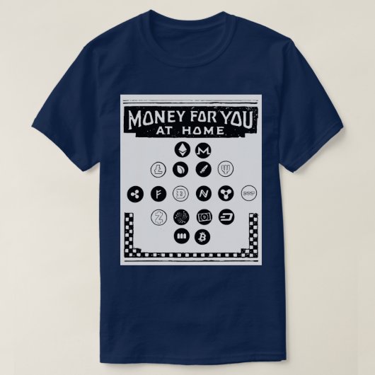 デフィ暗号コインヴィンテージ Tシャツ (デザイン正面)