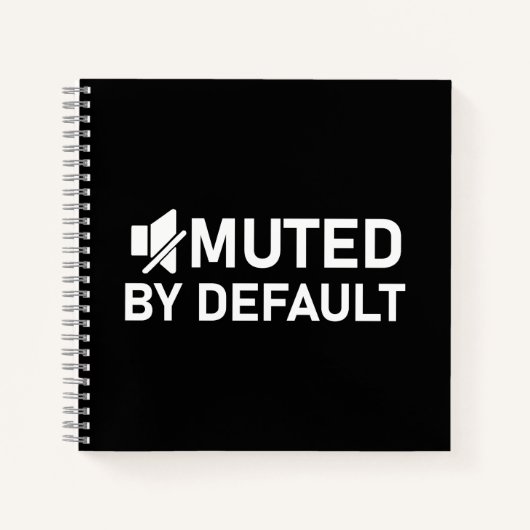 デフォルトのミニマルTシャツでミュート – オーディオV2 ノートブック (正面)