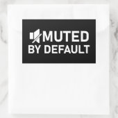 デフォルトのミニマルTシャツでミュート – オーディオV2 長方形シール (バッグ)