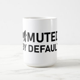 デフォルトのミニマルTシャツオーディオV1でミュート コーヒーマグカップ