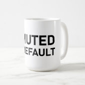 デフォルトのミニマルTシャツオーディオV1でミュート コーヒーマグカップ (正面右)