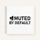 デフォルトのミニマルTシャツオーディオV1でミュート ノートブック (正面)