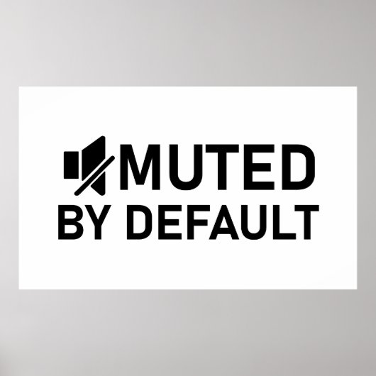 デフォルトのミニマルTシャツオーディオV1でミュート ポスター (正面)