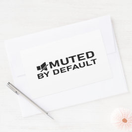 デフォルトのミニマルTシャツオーディオV1でミュート 長方形シール