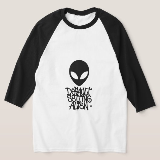 デフォルト設定エイリアン (スタイル1 ホワイト) Tシャツ (レイダウン)