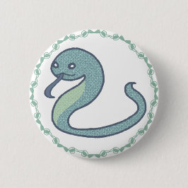 デフォルメ蛇イラスト缶バッチ|キュートなデザインがアクセントに 缶バッジ