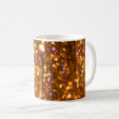 デフォーカス・金ゴールド・抽象芸術のクリスマス背景 コーヒーマグカップ (正面右)