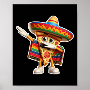 デブおもしろいビメキシコピザダンスフードフードラバーグラドゥー ポスター