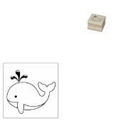 デブの漫画クジラ 1x1 ラバースタンプ (押印)
