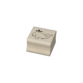 デブの漫画クジラ 1x1 ラバースタンプ (スタンプ)