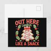 デブケーキのクリスマス シーズンポストカード (正面/裏面)