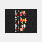 デブドックスティー 可愛いトナカイの母親Bの世話 フリースブランケット (正面(横))