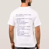 デブラの誕生日のワイシャツ Tシャツ (裏面)