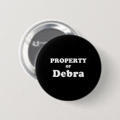 デブラの面白い新郎へのプレゼント 缶バッジ (正面&裏面)