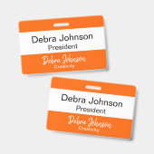 デブラプロフェッショナルクラシックカラーモダンのストライプ バッジ (Front & Back)