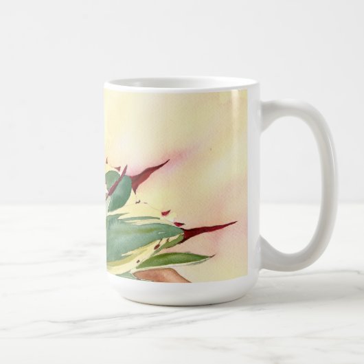 デブラリーBaldwin著リュウゼツランの水彩画のマグ マグカップ (右)