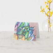 デブラリーBaldwin著リュウゼツランの水彩画カード カード (黄色い花)