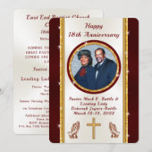 デブラ・バトル 18周年教会記念日招待状 招待状 (正面/裏面)