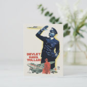 デブレット・ハヴァ・ヨラリ・トルコ・ヴィンテージ・ポスター1938 ポストカード (スタンド正面)