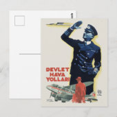 デブレット・ハヴァ・ヨラリ・トルコ・ヴィンテージ・ポスター1938 ポストカード (正面/裏面)