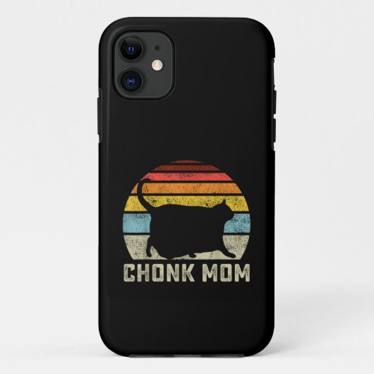 デブ猫ママスケール Meme 楽しいレトロスタイル マミー C Case-Mate iPhoneケース (裏面)