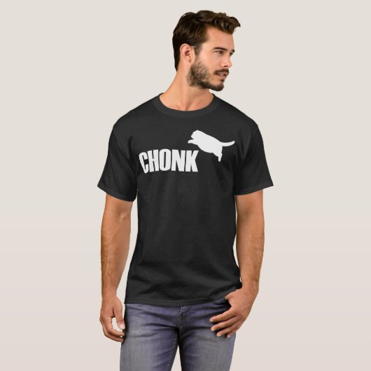 デブ猫 - 笑える猫 Tシャツ (正面フル)