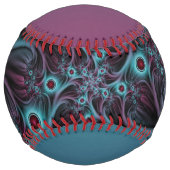 デプスブルーピンク抽象芸術のフラクタルアート名 ソフトボール (裏面)