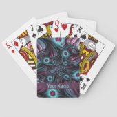 デプスブルーピンク抽象芸術のフラクタルアート名 トランプ (裏面)
