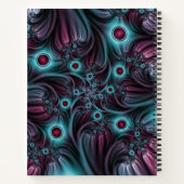 デプスブルーピンク抽象芸術のフラクタルアート名 ノートブック (裏面)