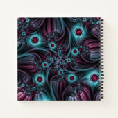 デプスブルーピンク抽象芸術のフラクタルアート名 ノートブック (裏面)