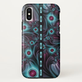 デプスブルーピンク抽象芸術のフラクタルアート名 iPhone XSケース