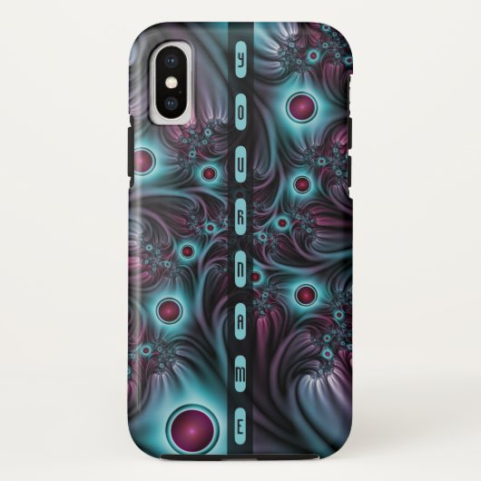 デプスブルーピンク抽象芸術のフラクタルアート名 Case-Mate iPhoneケース (裏面)
