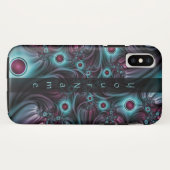 デプスブルーピンク抽象芸術のフラクタルアート名 Case-Mate iPhoneケース (裏面(横))