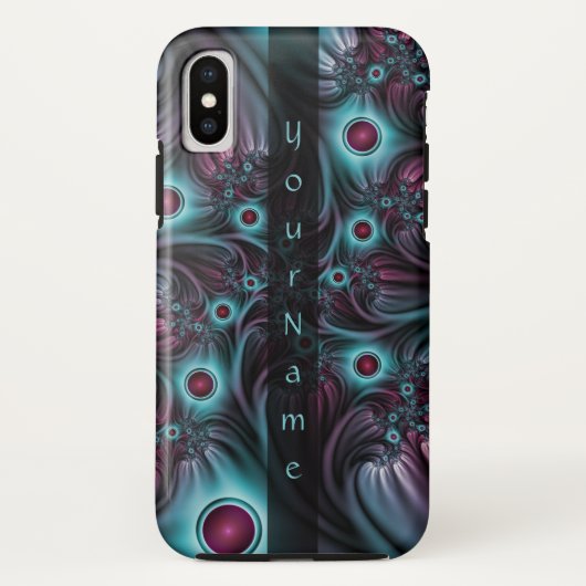 デプスブルーピンク抽象芸術のフラクタルアート名 Case-Mate iPhoneケース (裏面)