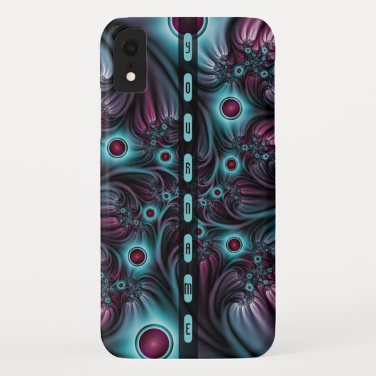 デプスブルーピンク抽象芸術のフラクタルアート名 Case-Mate iPhoneケース (裏面)