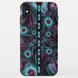 デプスブルーピンク抽象芸術のフラクタルアート名 iPhone XS MAXケース