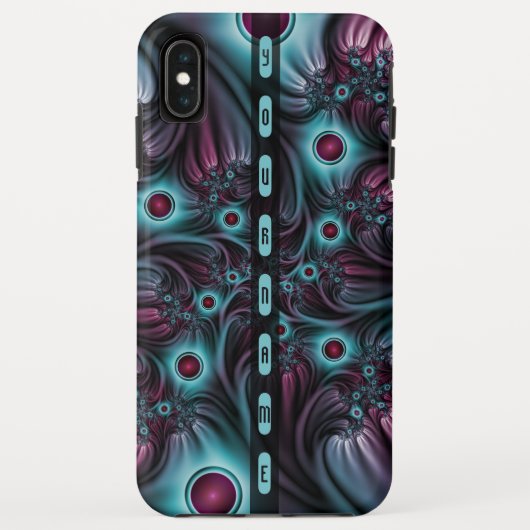 デプスブルーピンク抽象芸術のフラクタルアート名 Case-Mate iPhoneケース (裏面)