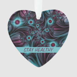 デプスブルーピンク抽象芸術フラクタルアート文字 オーナメント