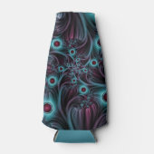 デプスブルーピンク抽象芸術フラクタル ボトルクーラー (正面)