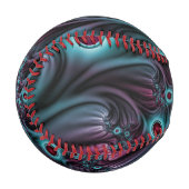 デプスブルーピンク抽象芸術フラクタル 野球ボール (正面左)