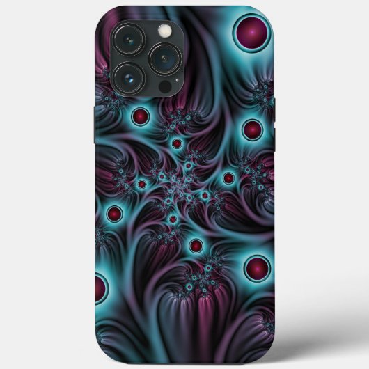 デプスブルーピンク抽象芸術フラクタル Case-Mate iPhoneケース (裏面)