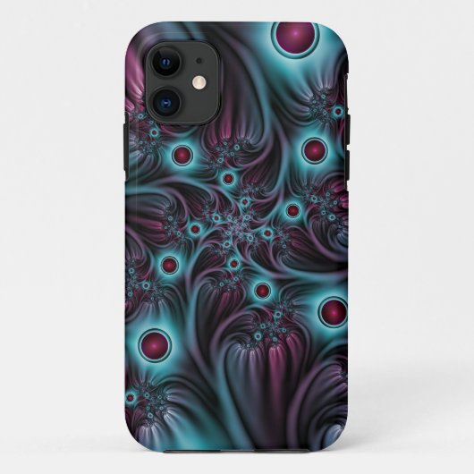 デプスブルーピンク抽象芸術フラクタル Case-Mate iPhoneケース (裏面)