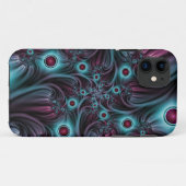 デプスブルーピンク抽象芸術フラクタル Case-Mate iPhoneケース (裏面(横))