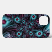 デプスブルーピンク抽象芸術フラクタル Case-Mate iPhoneケース (裏面 (横))