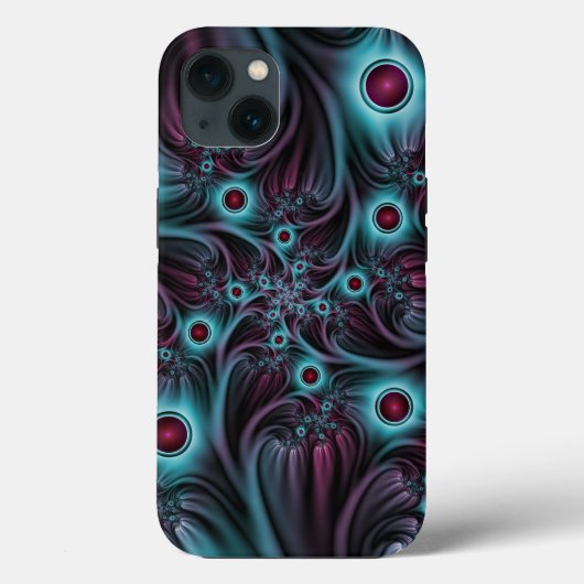 デプスブルーピンク抽象芸術フラクタル Case-Mate iPhoneケース (裏面)