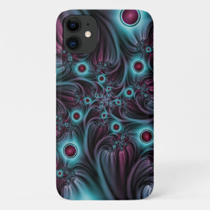 デプスブルーピンク抽象芸術フラクタル iPhone 11 ケース