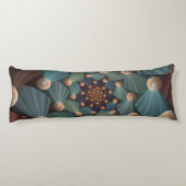 デプモダンスブラウン石板ブルーのフラクタルアート ボディピロー (裏面)