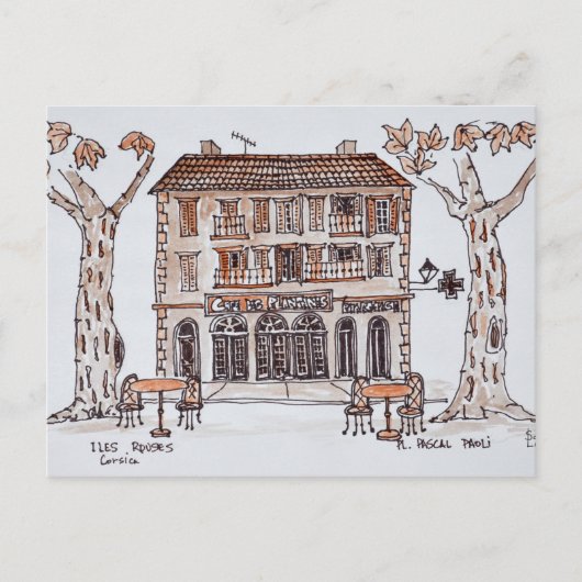 デプラテンス、プレイスパオリ、 | L'Ile Rousse，コルシカ ポストカード (正面)