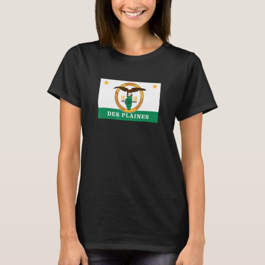 デプレインイリノイ州旗 Tシャツ (正面)