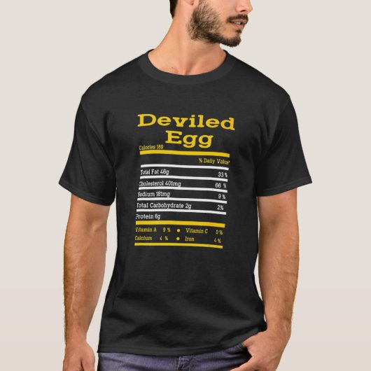 デベイル卵の栄養の事実感謝祭クリスマス Tシャツ (正面)